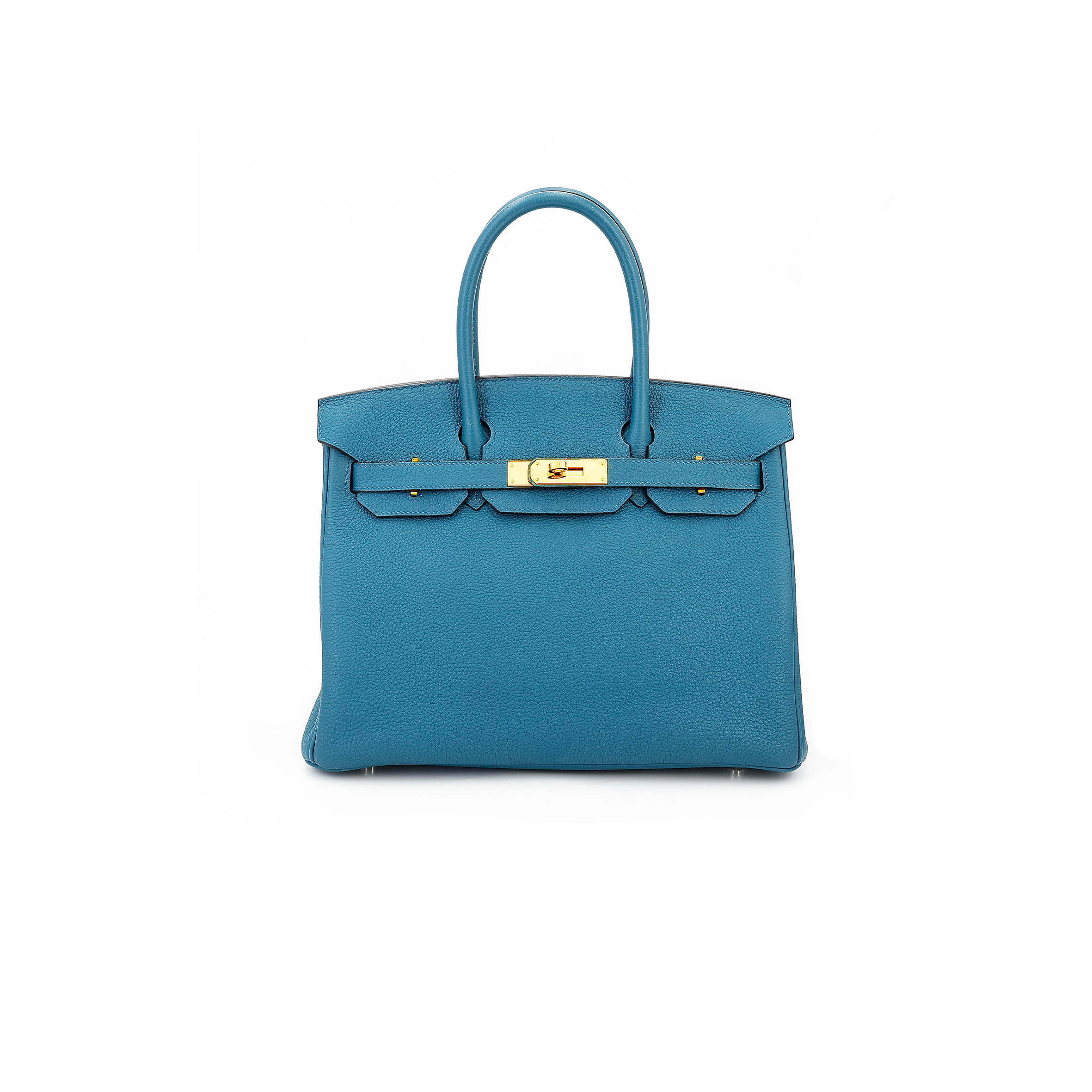 HERMES MASTER BIRKIN 35 TOGO LEATHER CALFSKIN NORTHERN BLUE GOLD BUCKLE BAG 9813026098 (35*28*18cm)